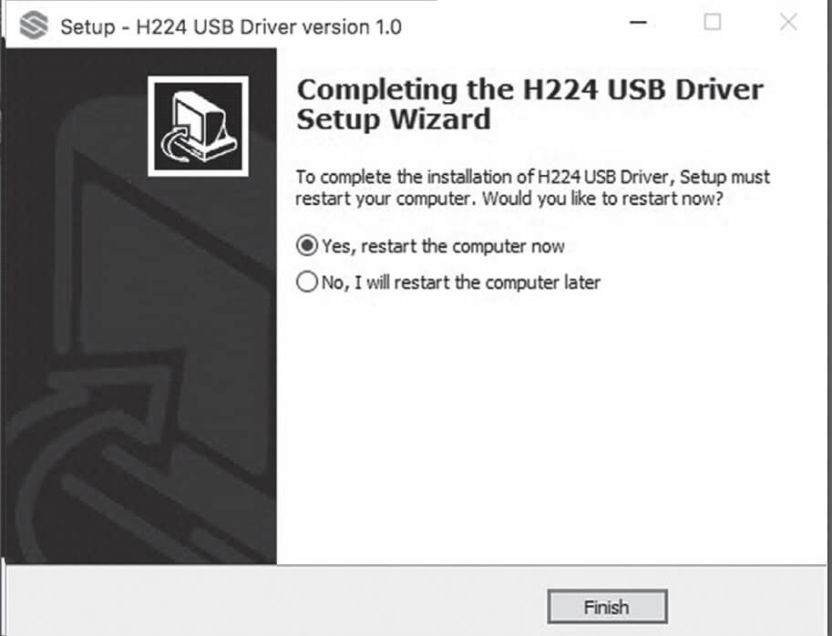 Windows installation screenshot for Harmony H224 Audio Interface