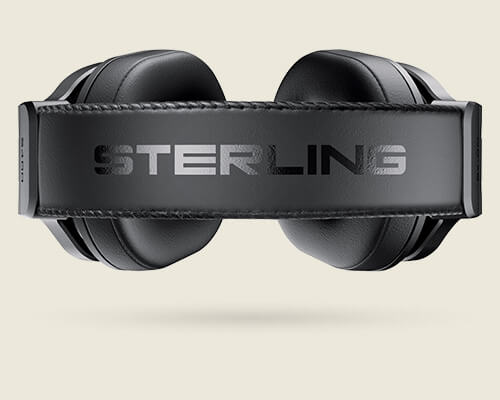 Sterling Audio S400 studio headphone top on a light background.